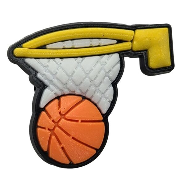 6/$20 Basketball 🏀 Hoops Croc Charm Shoe Jewelry Sports Ball Jibbitz Bogg Bag - Picture 2 of 2